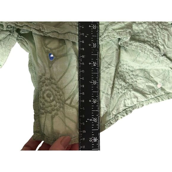 Terzo Millennio Italy 100% Linen Woman’s  Lagenlook High Low Top Shirt Size L - Picture 7 of 7